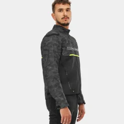 Kurtka tekstylna SHIMA DRIFT MEN CAMO czarny szary żółty fluo