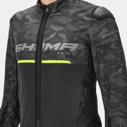 Kurtka tekstylna SHIMA DRIFT MEN CAMO czarny szary żółty fluo