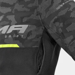 Kurtka tekstylna SHIMA DRIFT MEN CAMO czarny szary żółty fluo