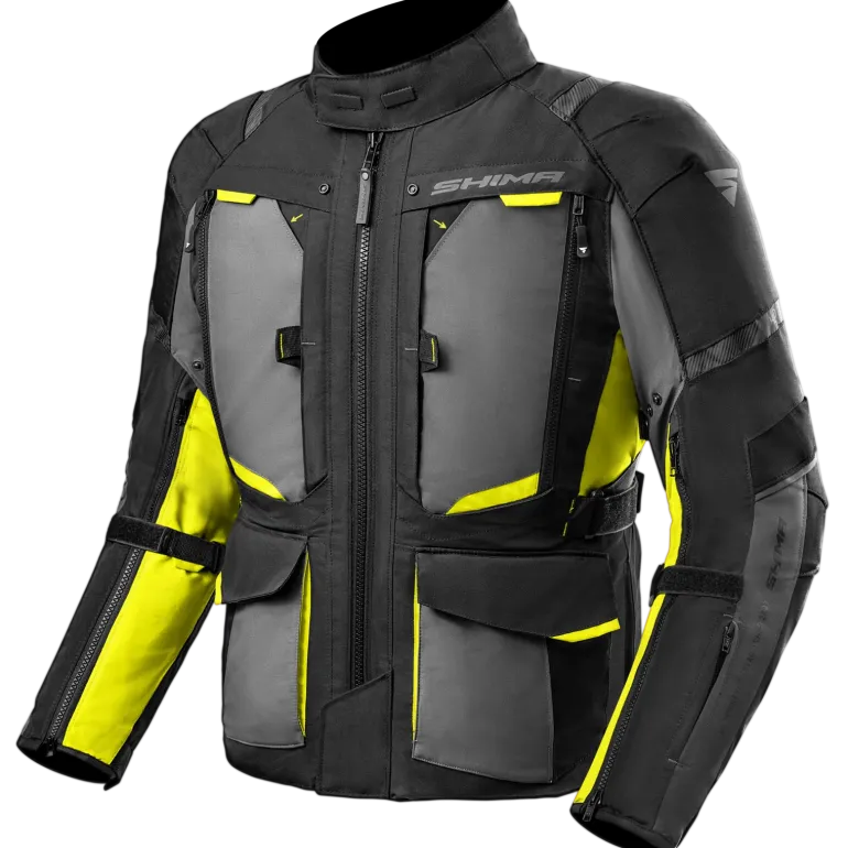 Kurtka tekstylna SHIMA HERO 2.0 MEN FLUO czarny szary żółty fluo