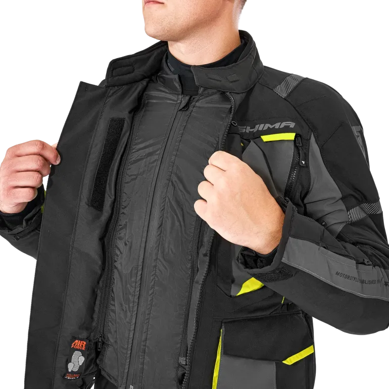 Kurtka tekstylna SHIMA HERO 2.0 MEN FLUO czarny szary żółty fluo