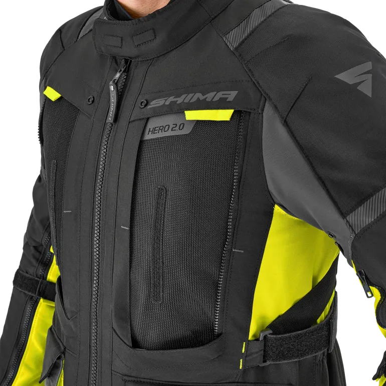 Kurtka tekstylna SHIMA HERO 2.0 MEN FLUO czarny szary żółty fluo