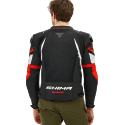 Kurtka tekstylna SHIMA MESH PRO 2.0 RED czarny czerwony biały