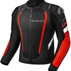 Kurtka tekstylna SHIMA MESH PRO 2.0 RED czarny czerwony biały