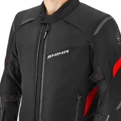 Kurtka tekstylna SHIMA RUSH 2.0 RED czarny czerwony