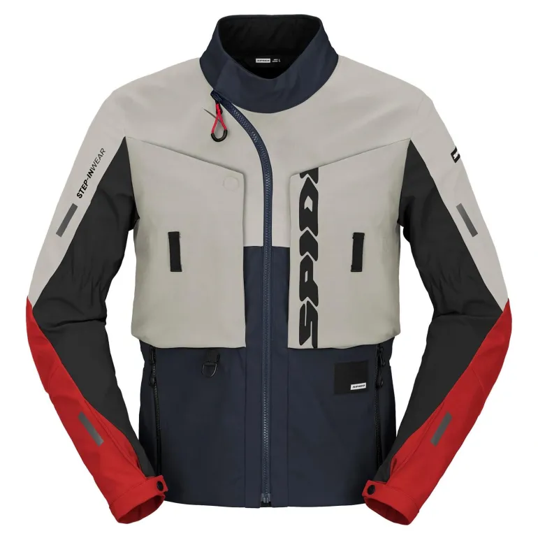 Kurtka tekstylna SPIDI FRONTIER BLUE/ICE/RED szary granatowy czerwony