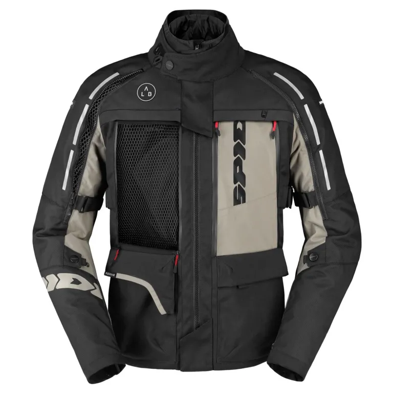 Kurtka tekstylna SPIDI 4 SEASON V3 MUD czarny beżowy