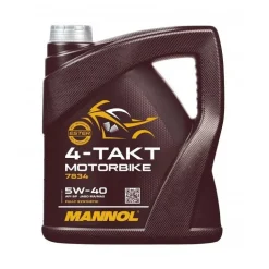 Olej 4T MANNOL 4-TAKT MOTORBIKE 5W40 4L brązowy żółty