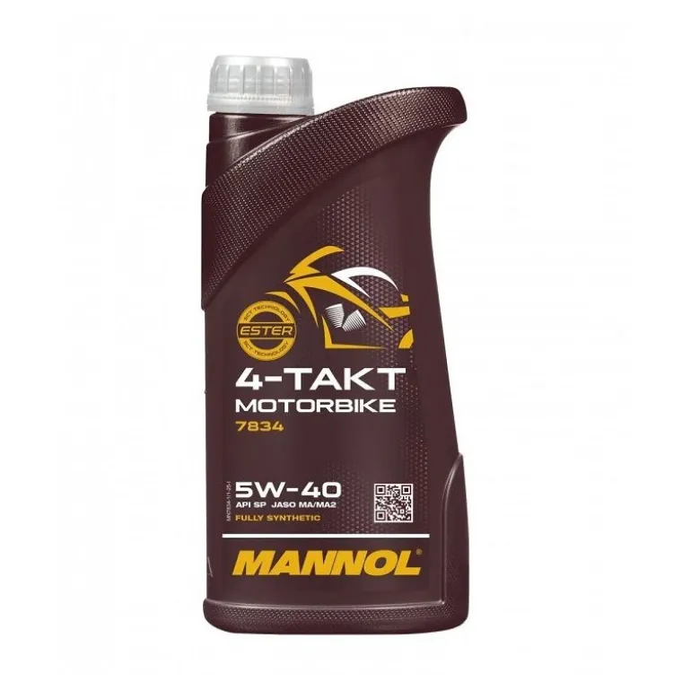 Olej 4T MANNOL 4-TAKT MOTORBIKE 5W40 1L brązowy żółty