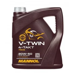 Olej 4T MANNOL 4T V-TWIN 20W50 4L brązowy żółty