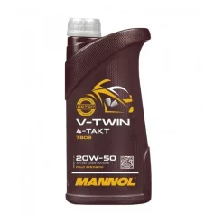 Olej 4T MANNOL 4T V-TWIN 20W50 1L brązowy żółty