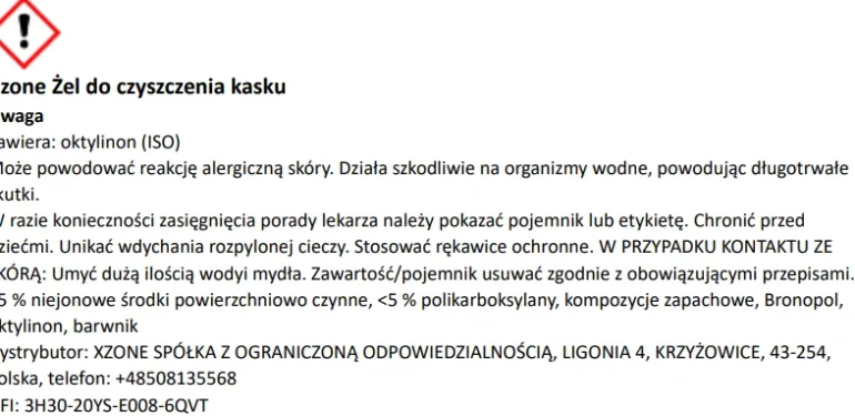 Podróżny zestaw do pielęgnacji kasku XZONE 110ml