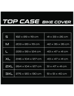 Pokrowiec na motocykl SECA TOP CASE BLACK czarny