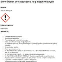 PREPARAT DO CZYSZCZENIA FELG S100 RIM CLEANER 500ML