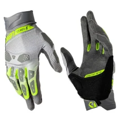 Rękawice cross LEATT ADV X-FLOW 5.5 SHORT HI-VIZ szary żółty fluo
