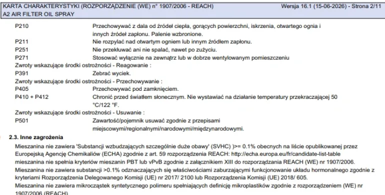 Środek do filtrów MOTUL FILTER SPRAY A2 400ml