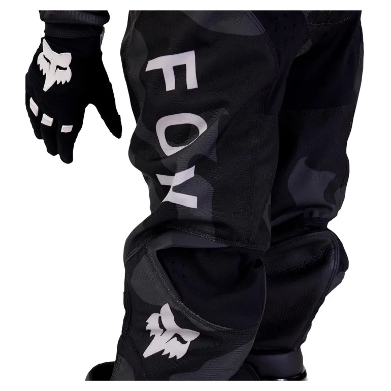 Spodnie cross dziecięce FOX JUNIOR 180 BNKR BLACK CAMO czarny szary