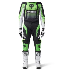 Spodnie cross FOX 180 KAWASAKI FLUO GREEN czarny zielony fluo
