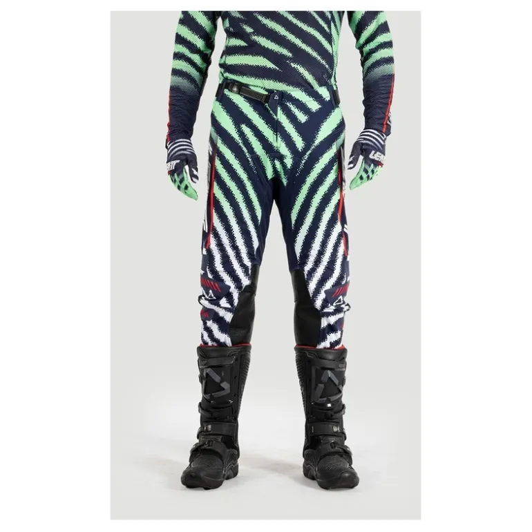 Spodnie cross LEATT MOTO 5.5 I.K.S. MATCHA zielony czarny biały