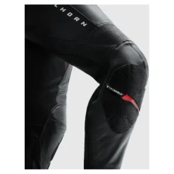 Spodnie skórzane damskie REBELHORN DIVA BLACK/RED czarny czerwony