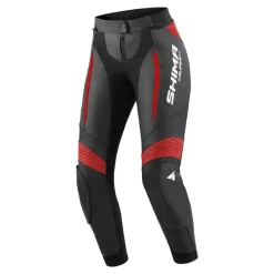 Spodnie skórzane damskie SHIMA MIURA 2.0 BLACK/RED czarny czerwony biały