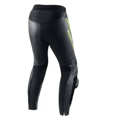 Spodnie skórzane REBELHORN FIGHTER BLACK/FLO YELLOW czarny żółty fluo
