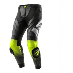 Spodnie skórzane REBELHORN INFERNO BLACK/WHITE/FLUO YELLOW czarny biały żółty fluo