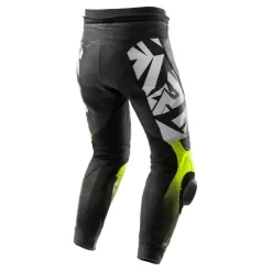 Spodnie skórzane REBELHORN INFERNO BLACK/WHITE/FLUO YELLOW czarny biały żółty fluo