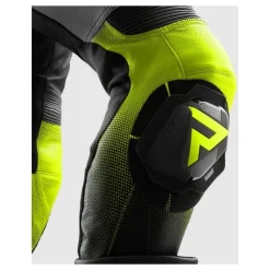 Spodnie skórzane REBELHORN INFERNO BLACK/WHITE/FLUO YELLOW czarny biały żółty fluo