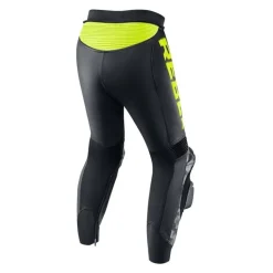 Spodnie skórzane REBELHORN REBEL BLACK/FLO YELLOW czarny żółty fluo szary