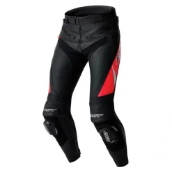 Spodnie skórzane RST TRACTECH EVO D3O BLACK/FLUO RED czarny czerwony fluo