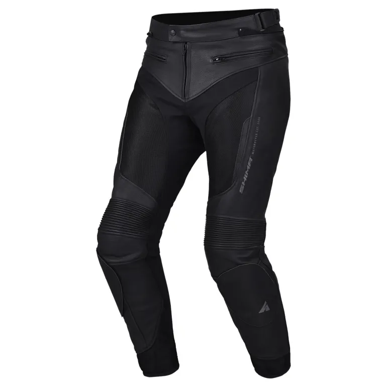 Spodnie skórzane SHIMA PISTON BLACK czarny
