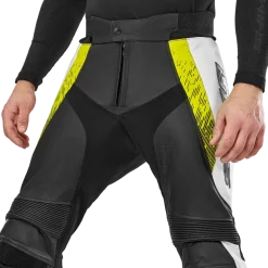 Spodnie skórzane SHIMA STR 2.0 FLUO czarny biały żółty fluo