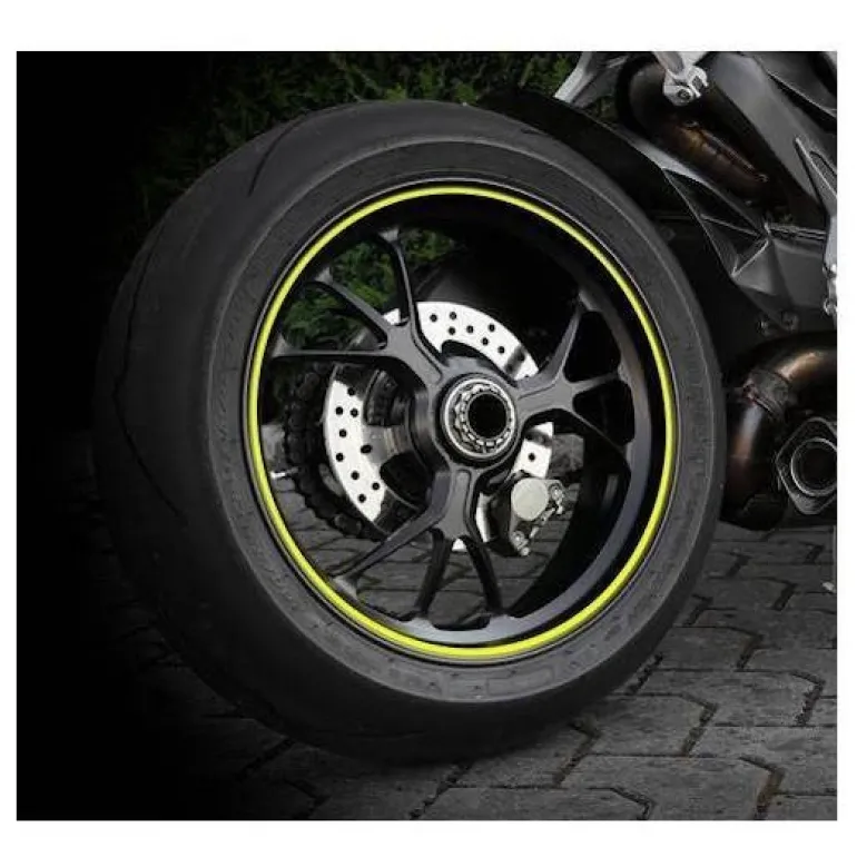 Taśma paski na rant felgi LAMPA FLUO YELLOW
