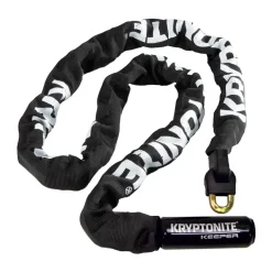Zapięcie łańcuchowe KRYPTONITE KEEPER 712 INTEGRATED CHAIN 0,7CM X 120CM czarny biały