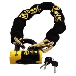 Zestaw łańcuch z kłódką AUVRAY XTREM MINI 100cm czarny żółty