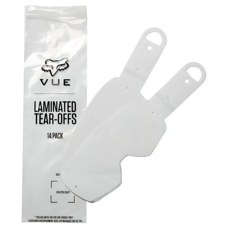 Zrywki do gogli FOX TEAR OFFS VUE LAMINOWANE (14 SZT.) przezroczysty